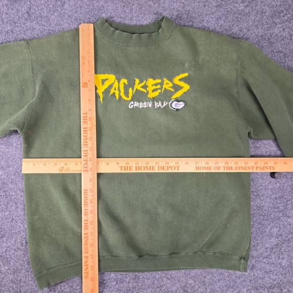 Vintage 90s Green Bay Packers Pro Player NFL Sweatshirt Crewneck Green Men’s M - Picture 8 of 11